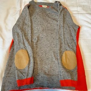 J Crew patched sweater